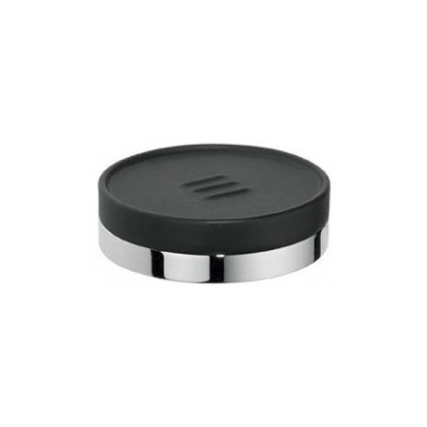 Porte-savon à poser, chromé/noir, NORDIC