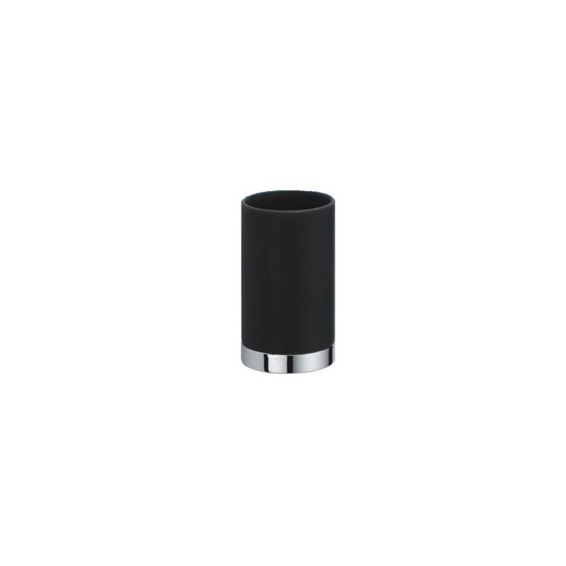 Porte-verre à poser, chromé/noir, NORDIC