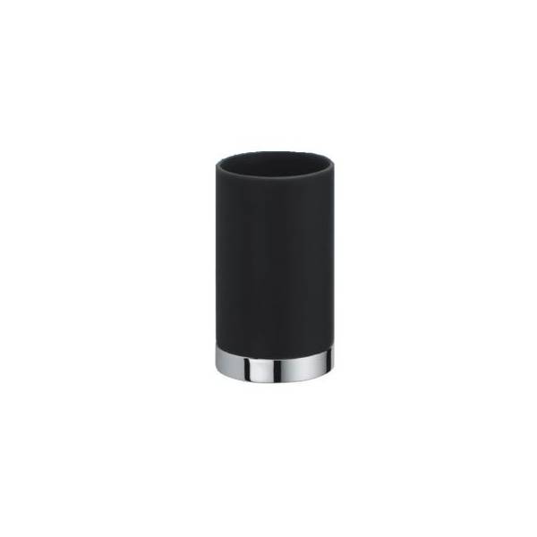 Porte-verre à poser, chromé/noir, NORDIC