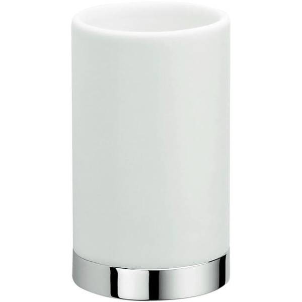 Porte-verre à poser, chromé/blanc, NORDIC