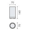 Porte-verre à poser, chromé/verre, NORDIC