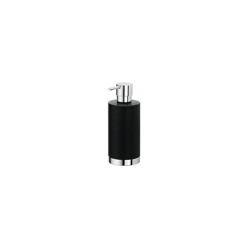 Distributeur de savon liquide à poser, 250 ml, chromé/noir, NORDIC