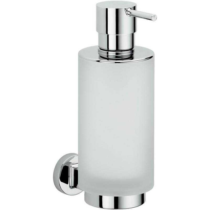 Distributeur de savon liquide mural, 250 ml, chromé/verre, NORDIC