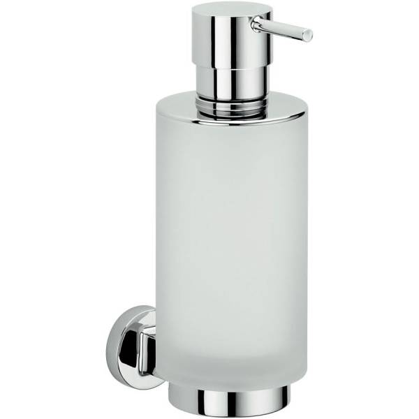 Distributeur de savon liquide mural, 250 ml, chromé/verre, NORDIC