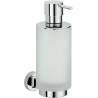 Distributeur de savon liquide mural, 250 ml, chromé/verre, NORDIC