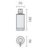 Distributeur de savon liquide à poser, 250 ml, chromé/blanc, NORDIC