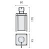 Distributeur de savon liquide à poser, 220 ml, inox/verre, OVER