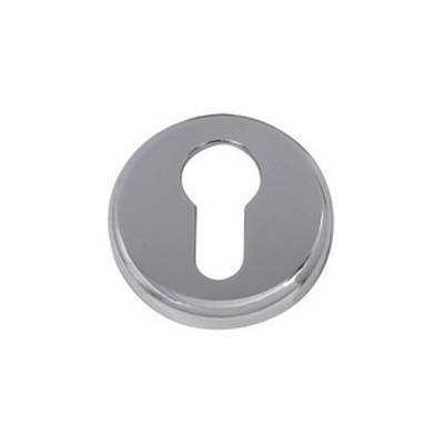 Paire de rosaces rondes clé I (BR), chromé