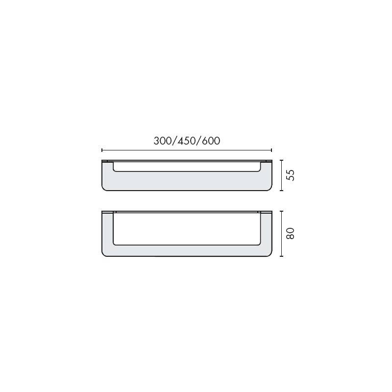 Porte-serviette 600 mm, inox, OVER