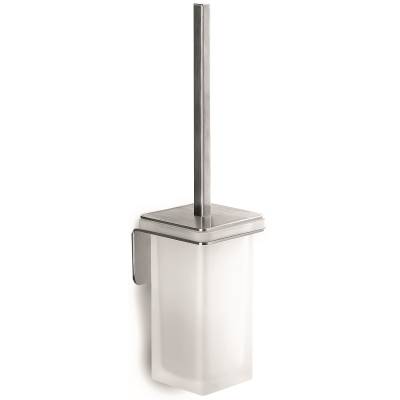Ensemble balai/brosse WC mural, inox/verre, OVER