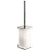 Ensemble balai/brosse WC à poser, inox/verre, OVER