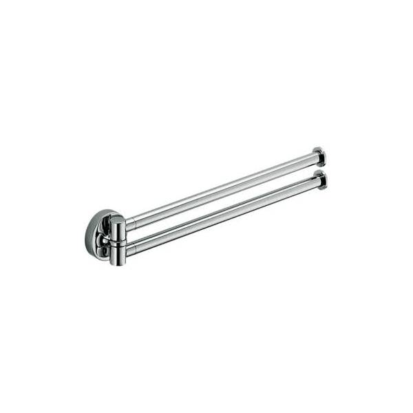 Porte-serviette double orientable 345 mm, chromé, PLUS
