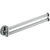 Porte-serviette double orientable 345 mm, chromé, PLUS