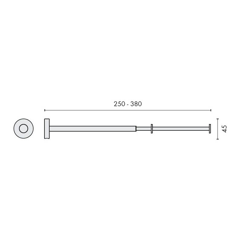Porte-serviette extensible, chromé, PLUS