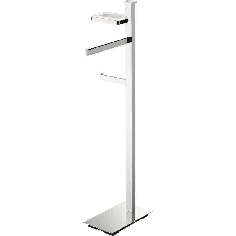 Console porte-serviette/dérouleur papier WC/porte-savon, gche, chr/ve, UNITS