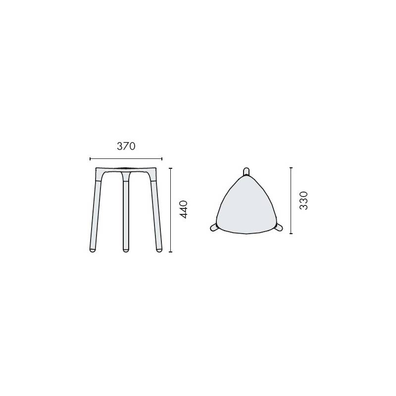 Tabouret, blanc/chromé, COMPLEMENTS
