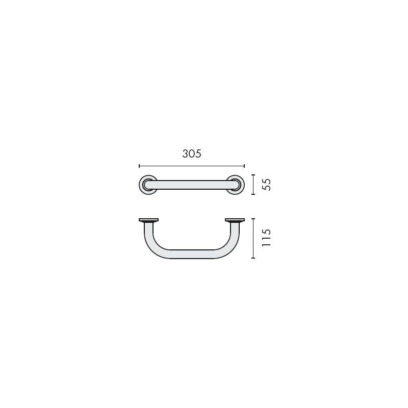 Barre d'appui 305 mm, chromé, COMPLEMENTS