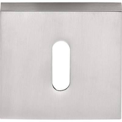 Paire de rosaces carrées clé L (CC6), chromé mat