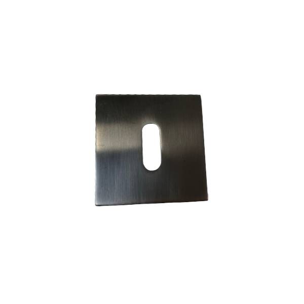 Paire de rosaces carrées clé L (CC), graphite mat