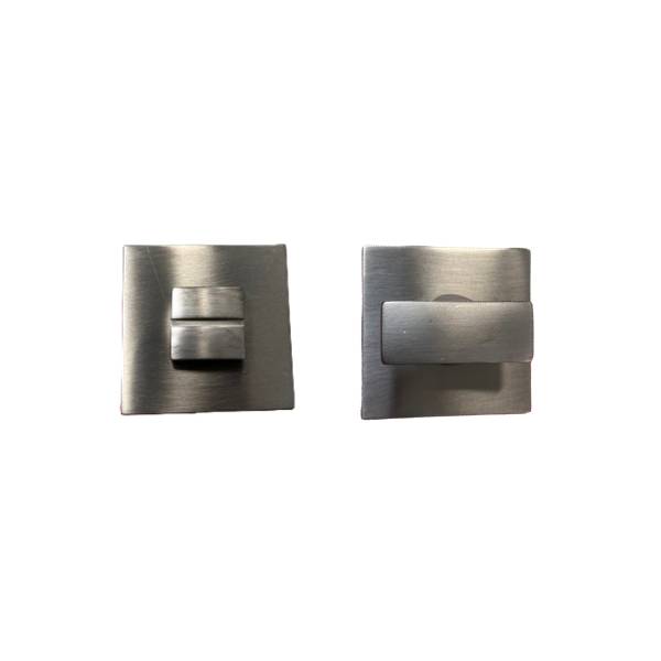 Paire de rosaces carrées conda sans voyant (CC),graphite mat
