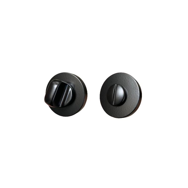 Paire de rosaces rondes conda sans voyant (BC),noir mat