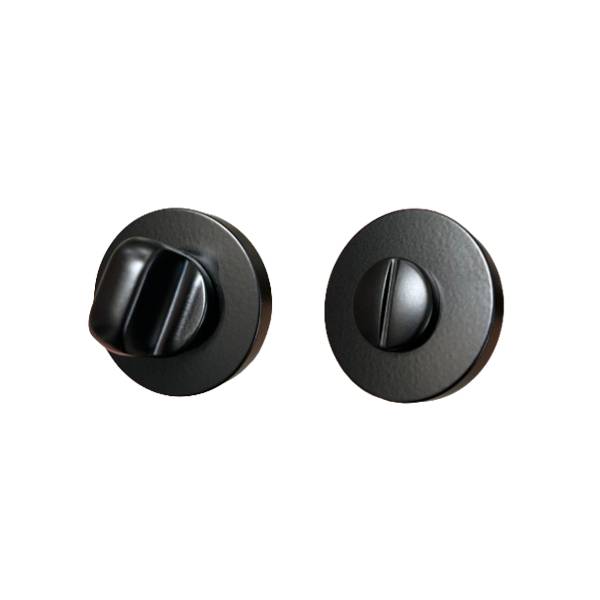 Paire de rosaces rondes conda sans voyant (BC),noir mat
