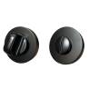 Paire de rosaces rondes conda sans voyant (BC),noir mat