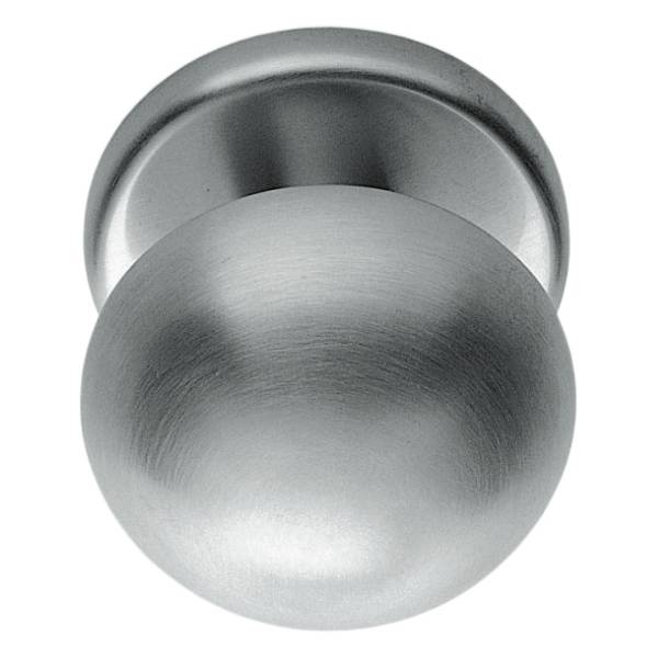 Bouton fixe ROBOT 55, Ø 70 mm sur rosace ronde, chromé mat