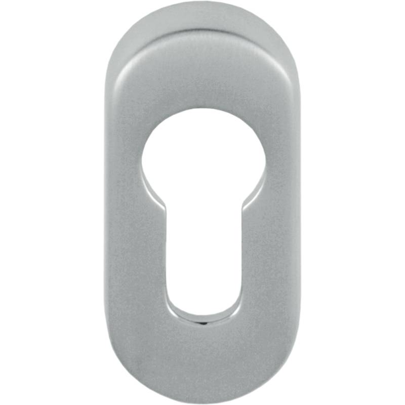 Paire de rosaces ovales clé I, chromé mat