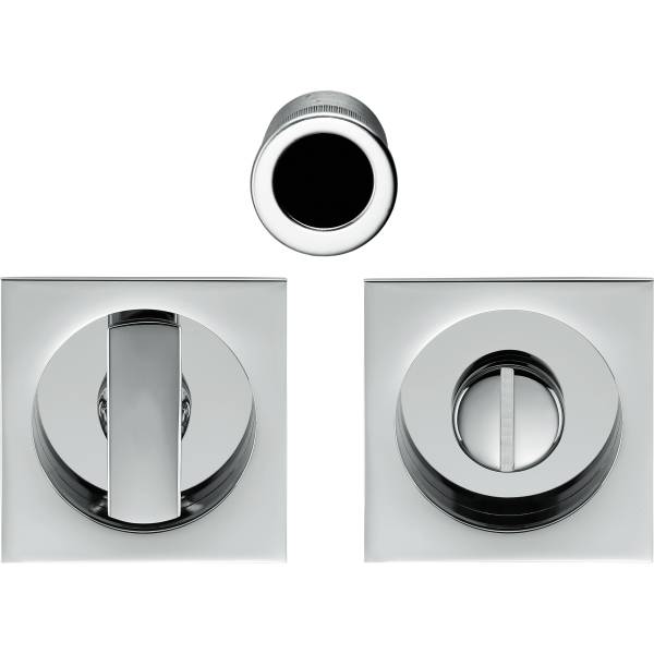 Cuvette encastrée OPEN SQ, sans serrure, carrée 57 mm, chromé mat