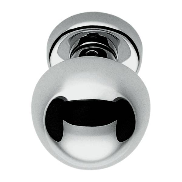 Bouton fixe ROBOT 45, Ø 55 mm sur rosace ronde, laiton poli