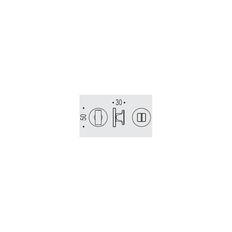 Paire de rosaces rondes conda sans voyant (BCF), grafite mat