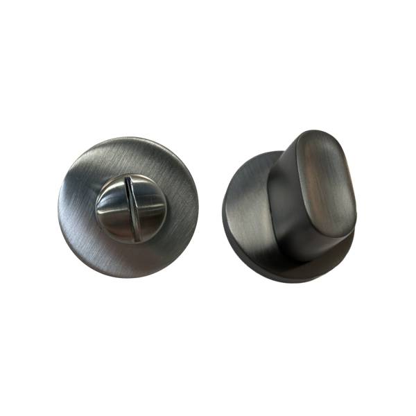 Paire de rosaces rondes conda sans voyant (BCF), grafite mat