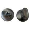 Paire de rosaces rondes conda sans voyant (BCF), grafite mat