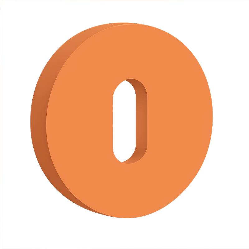 Paire de rosaces rondes MOOD ONE/DUE clé L (BC),C08 orange sunset