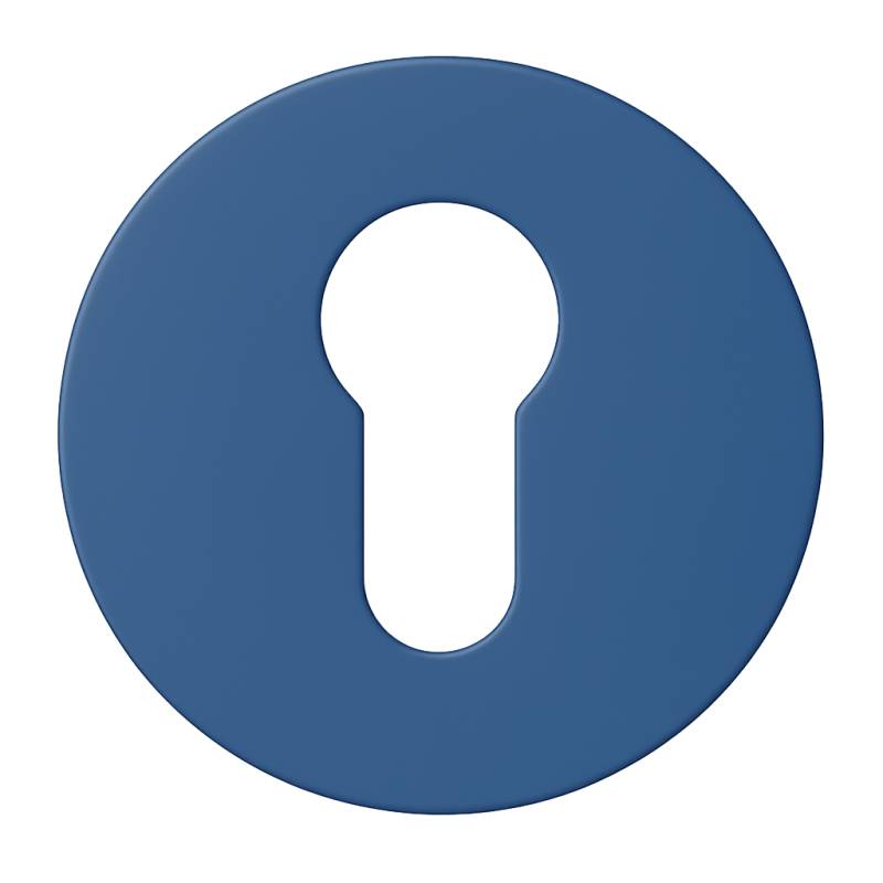 Paire de rosaces rondes MOOD ONE/DUE clé I (BC), C12 bleu capri