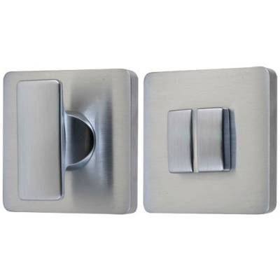 Paire de rosaces carrées conda sans voyant (CR6), chromé mat