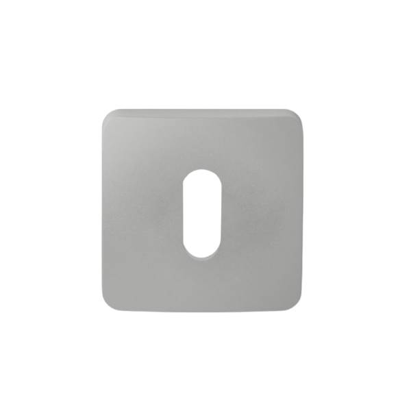 Paire de rosaces carrées MOOD ONE/DUE clé L (CR),C04 Silver