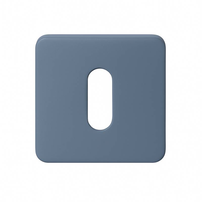 Paire de rosaces carrées MOOD ONE/DUE clé L (CR),C06 bleu océan