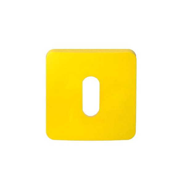 Paire de rosaces carrées MOOD ONE/DUE clé L (CR),C09 jaune citron