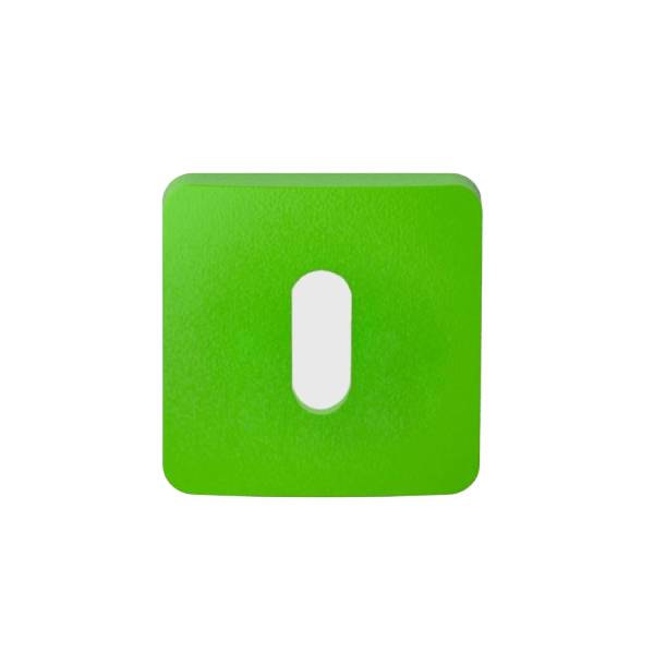 Paire de rosaces carrées MOOD ONE/DUE clé L (CR),C11 vert citron