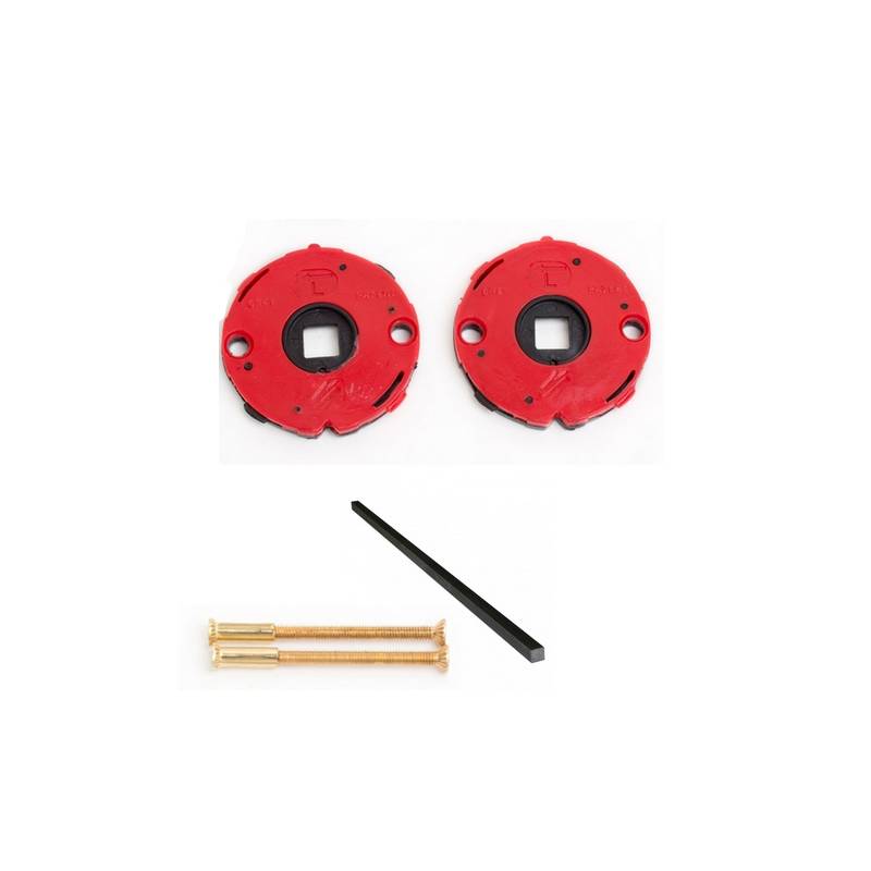 Kit carré 8/7 mm pour vis traversantes,pour rosace Ø 50 mm ép6m/m avec ressort