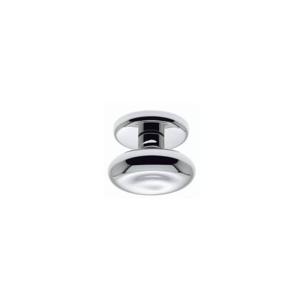 Bouton fixe ROUND 35, Ø 80 mm sur rosace ronde, chromé