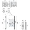 Cuvette encastrée OPEN SQ avec serrure, carrée 57 mm, chromé mat