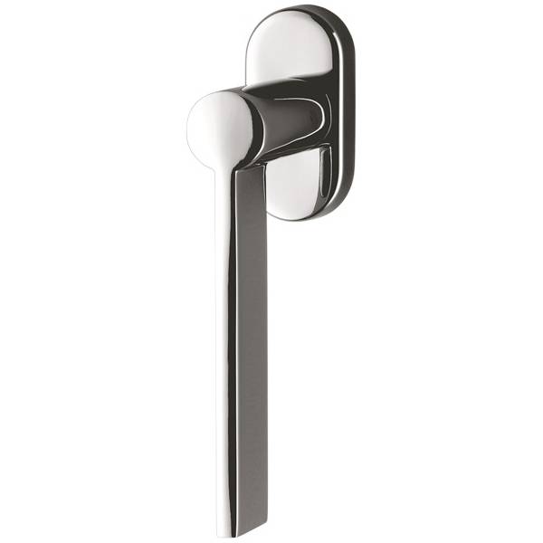 Béquille de fenêtre TOOL sur rosace ovale , chromé mat