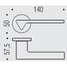Paire de béquilles AMA sur rosace ronde, graphite mat