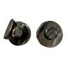 Paire de rosaces rondes conda sans voyant (BC), graphite brillant