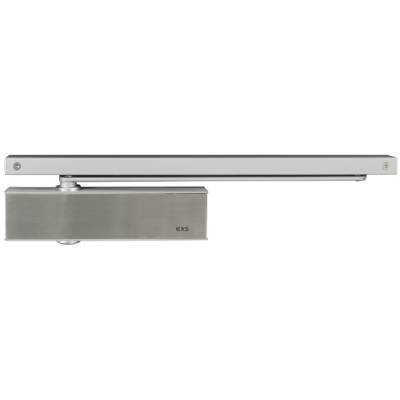 Ferme-porte EXS 510, capot 3 côtés inox, force 1-4, argent