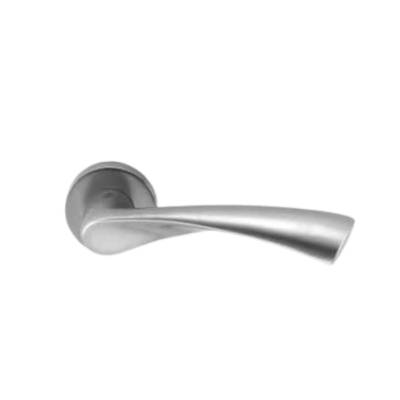 Paire de béquilles FLESSA sur rosace ronde, nickel mat