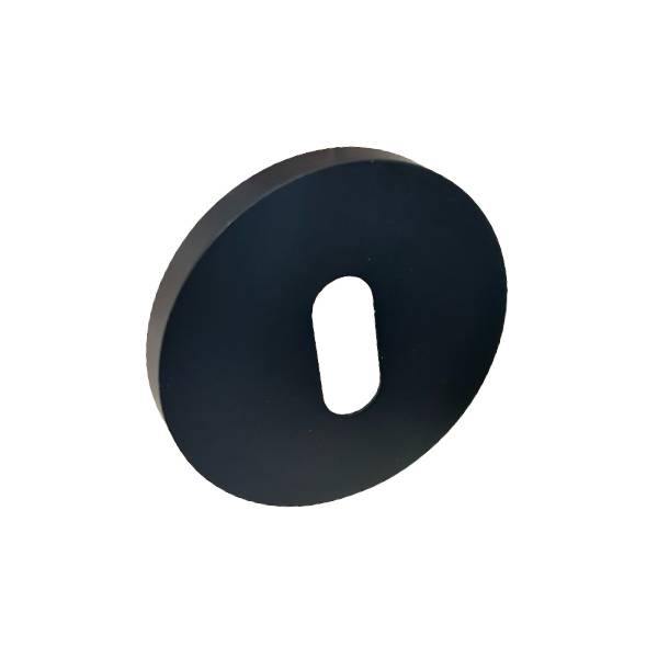 Paire de rosaces clé L  D:53 mm série Project, finition epoxy noir mat